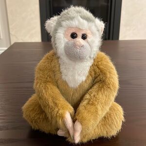 K&M International Small monkey with Velcro hands Good Condition 10 inch long